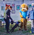 Dog Attacking Mascot the Annual Roanoke Valley SPCA 5K Tail Chaser